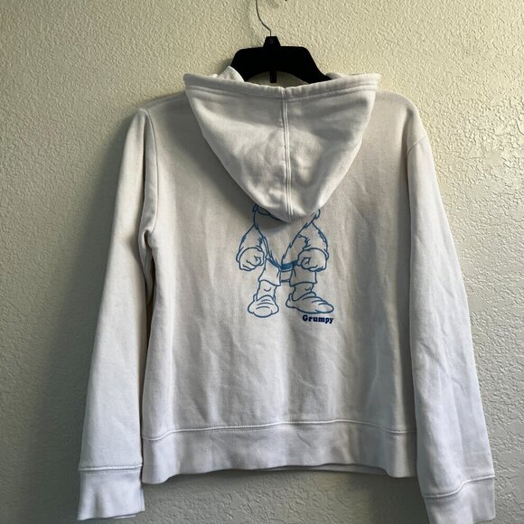 Vintage Disney Rare Grumpy White Hoodie Hug Me Graphic Pullover Size M - Picture 8 of 10